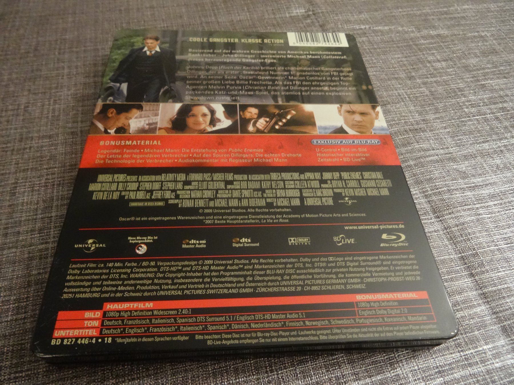 Alle DVDs: Public Enemies Blu-ray Steelbook – Gebraucht aus Olten von Disc-Verkauf 2