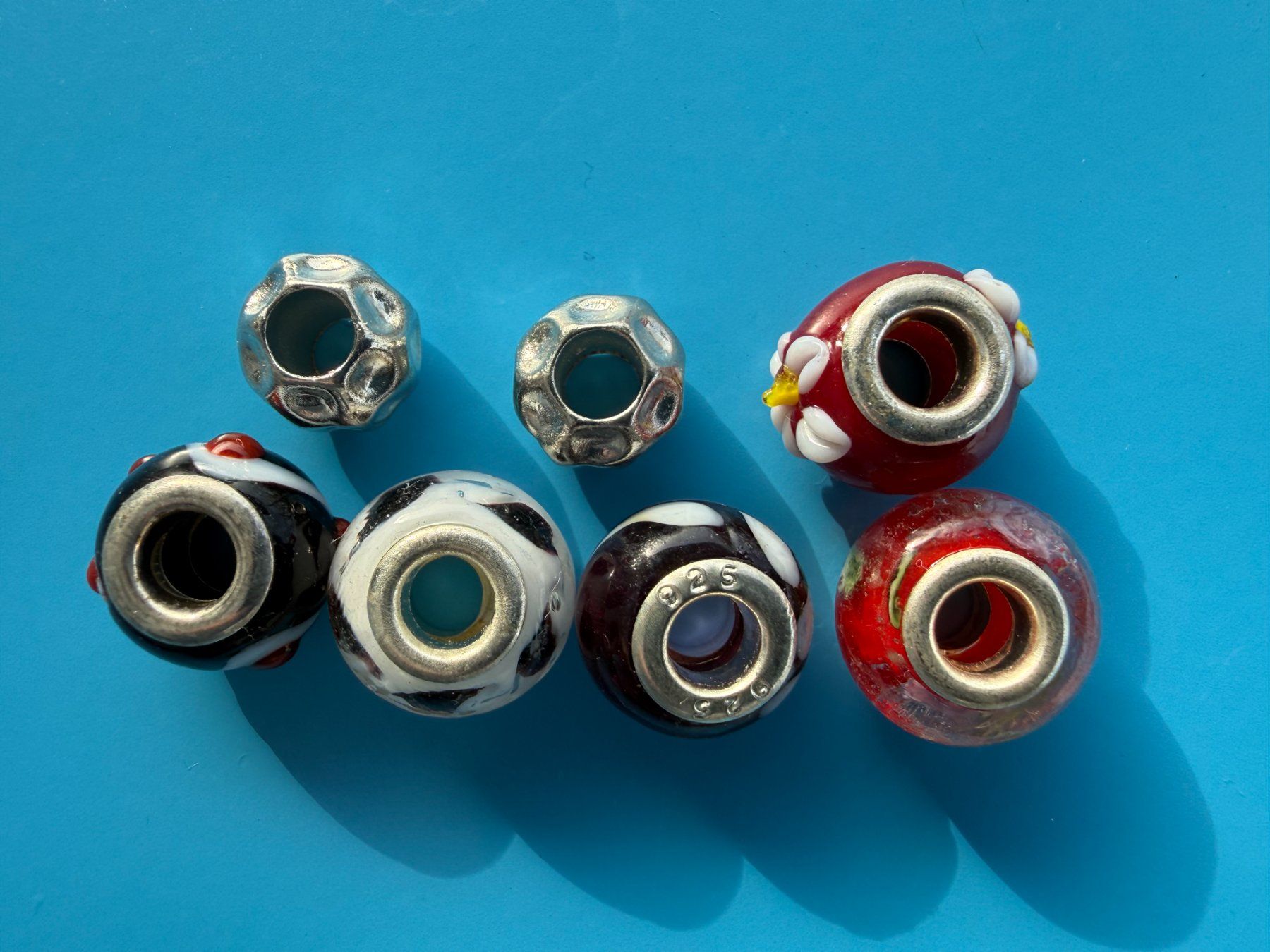 Ciondoli: 7 BEAD  PERLEN  PANDORA KOMPATIBEL ASS.   Charmbeads – Usato da Subingen venduto da ArtBead 2