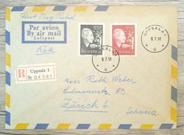 TR69 Enveloppe + Timbre Suede 1959