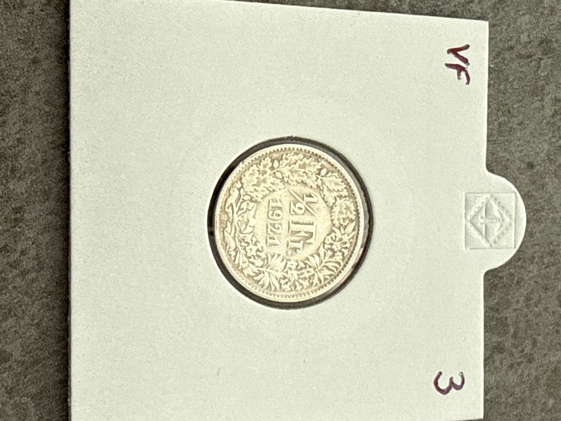 Toutes les monnaies: Swiss ½ franc 1921 Silver Coin – D'occasion à Pully par ta571