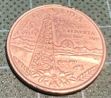 25 Cents Quarter Canada 100 Jahre Alberta