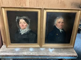 Original historische Biedermeier-Porträts