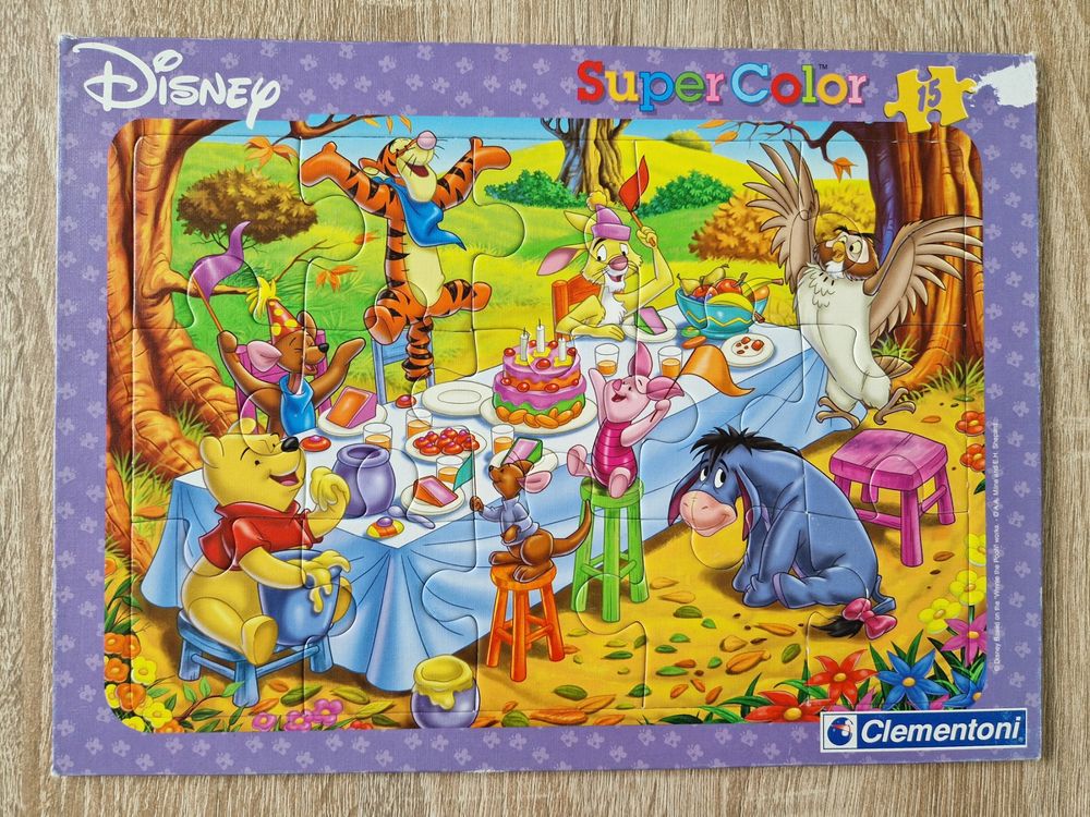 2 Winnie the Pooh Puzzles, Disney, Clementoni, Super Color (Gebraucht ...