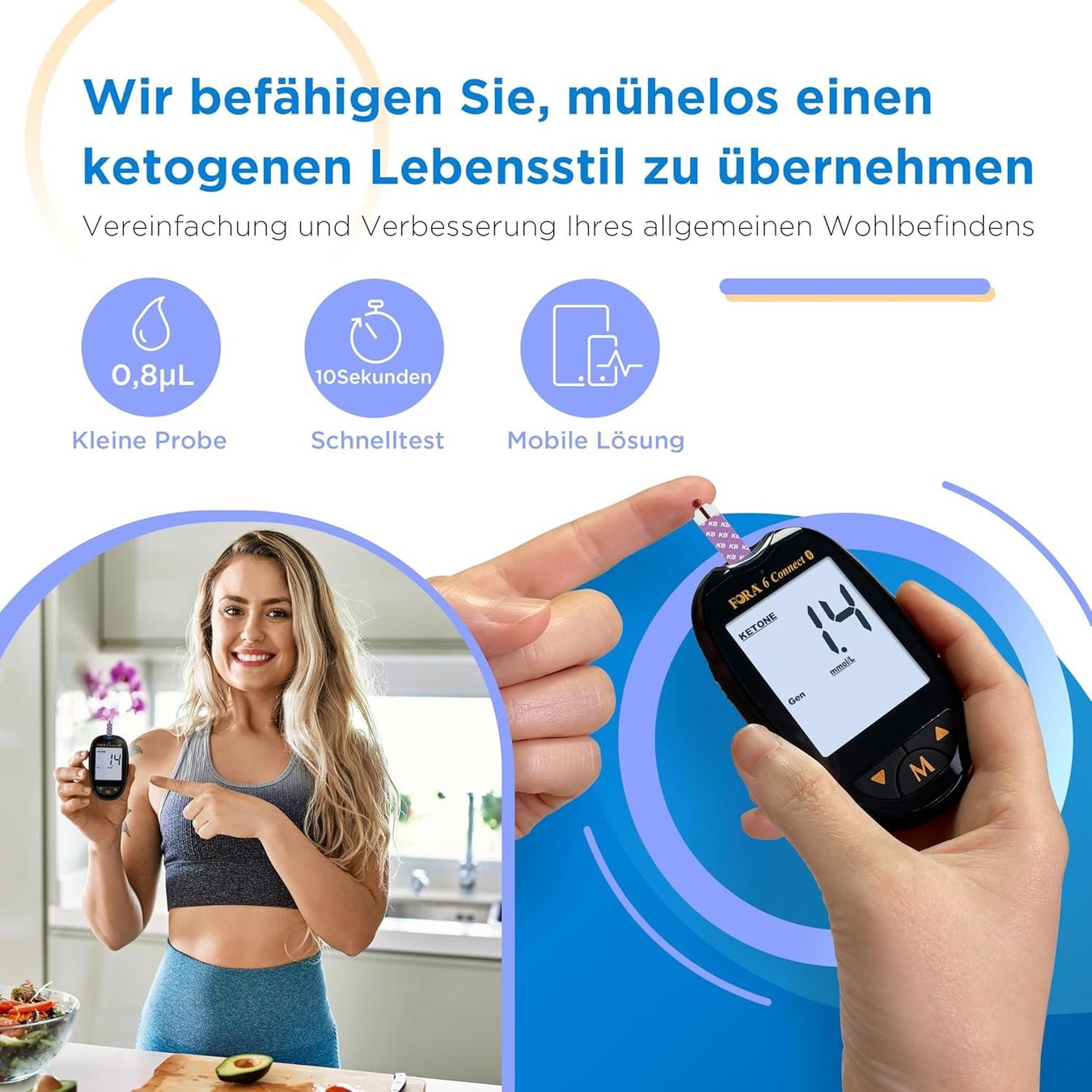Attrezzature mediche: Fora 6 Connect Gesamtcholesterin-Messgerät & 10 Teststreifen – Nuovo e nell'imballaggio originale da St. Gallen venduto da ForaCare 1