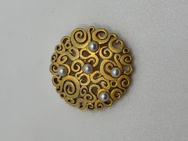 Anhänger in Sterlingsilber mit Perlen