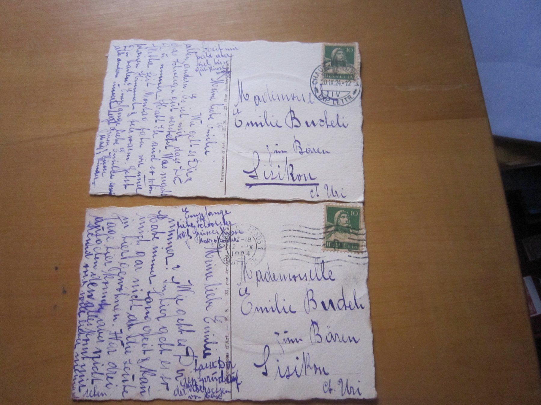 Cartoline postali: No 14 Postkarten 1924 Paare – Usato da Gordola venduto da Polentaefung 3