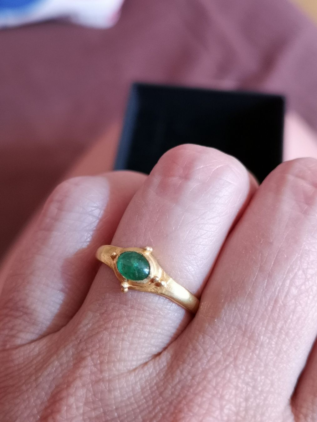 Anelli: Ring Smaragd Emerald 22 Karat gold – Usato da Samedan venduto da sowaw 1