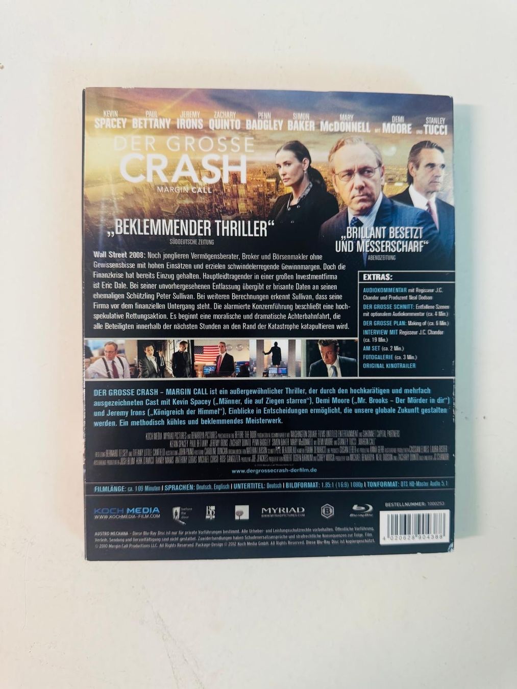 Tutti i DVDs: DER GROSSE CRASH/ MARGIN CALL. (BLU-RAY) – Usato da Basel venduto da san_2qlq 1