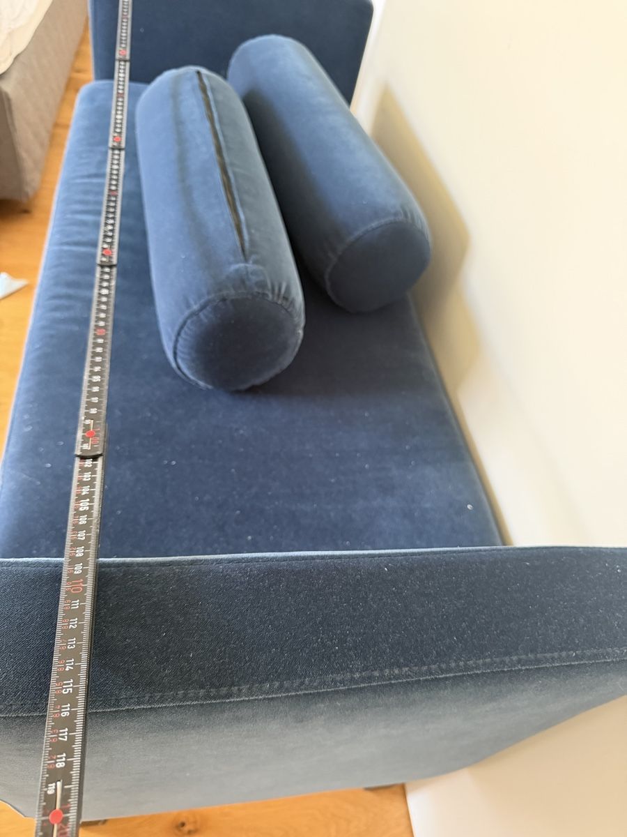 Liegen & Liegestühle: Chaiselongue day bed oder Bank :blau Samt 160cm  – Gebraucht aus Zurich von kat_dcy5 9