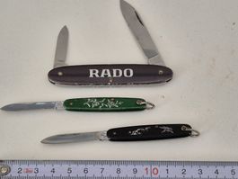 3er Set Taschenmesser  Rado Vintage Miniature Victorinox
