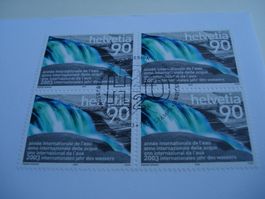 Marke Jahr des Wassers, 2003, FDC + 4erblock, 2 Belege