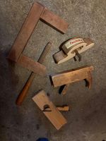 Alte Hobel und Holzschraubzwinge Konvolut gebraucht