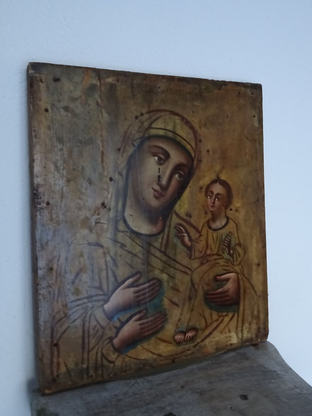 Gemälde: Alte Ikone / spezielle Maria mit Kind – Gebraucht aus Oetwil am See von Senegal 4