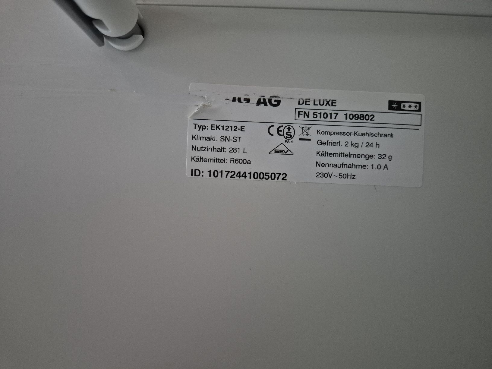 V-Zug Frigoriferi: Kühlschrank V-Zug Delux – Usato da Oberägeri venduto da Kenwood4