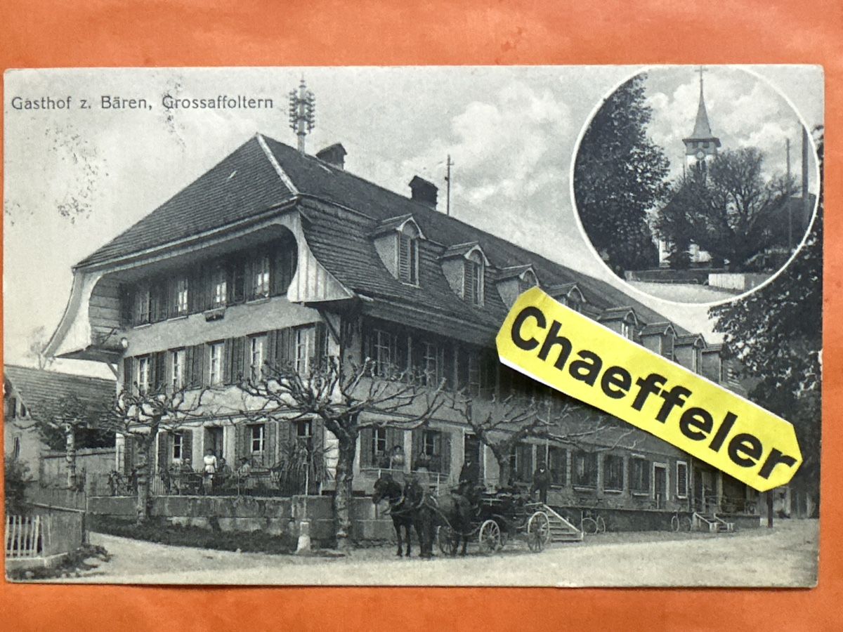 Ansichtskarten: Alte Ansichtskarte  1920 Grossaffoltern mit Briefmarke antik – Gebraucht aus Zürich von Chaeffeler