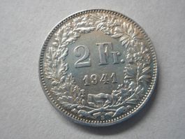 2 Fr. 1941  silber  vorz