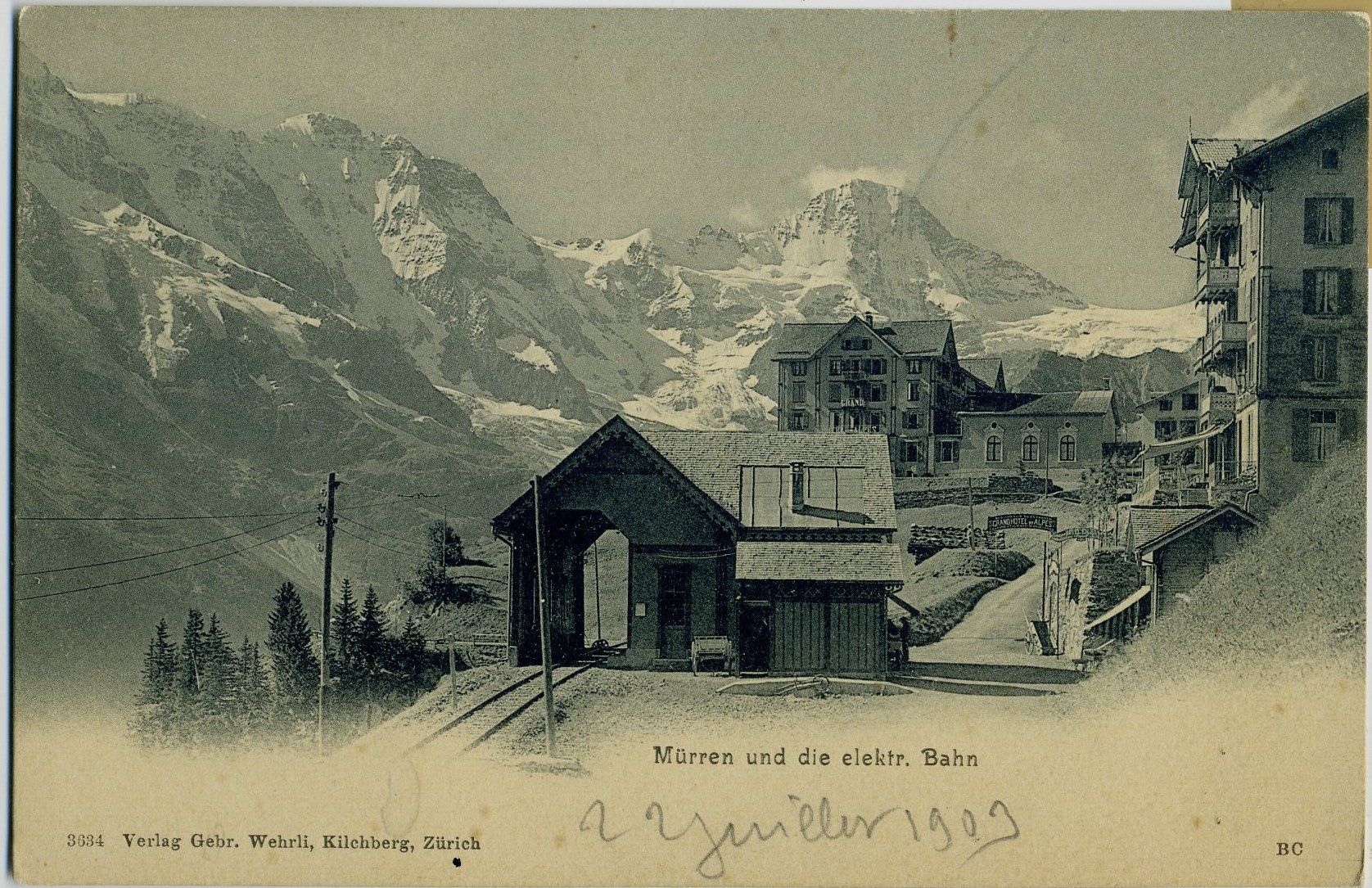 Ansichtskarten: 4 alten Ansichtkarten Mürren Bahn – Gebraucht aus Versoix von  4