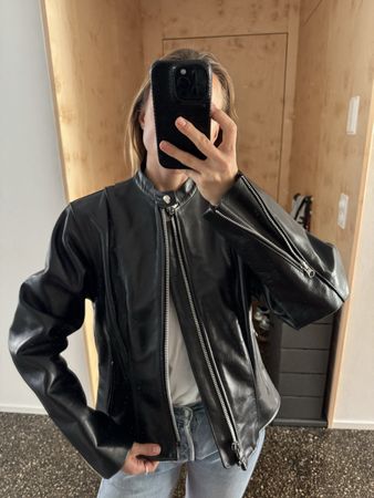 Vanson leathers biker boxy leather jacket size S-M