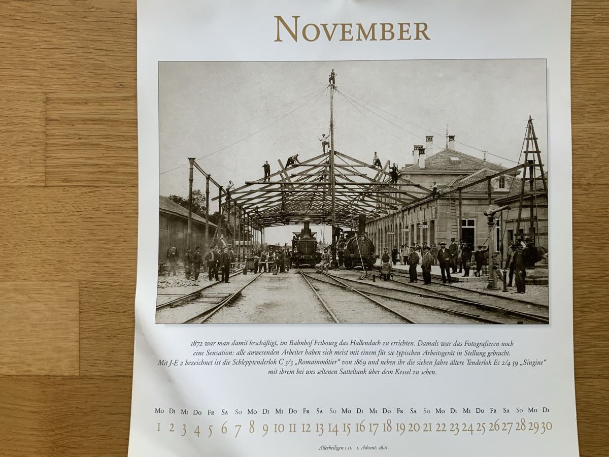 Calendari: Eisenbahn Kalender 2004 SBB 12 MT. / 30 Postkarten – Usato da Frauenfeld venduto da CSM71 3