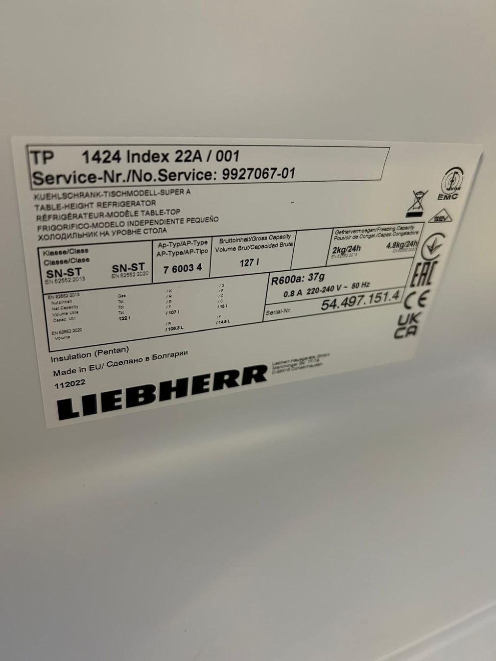 Liebherr Kühlschrank: kühlschrank liebherr – Gebraucht aus Basel von faz_hdd8