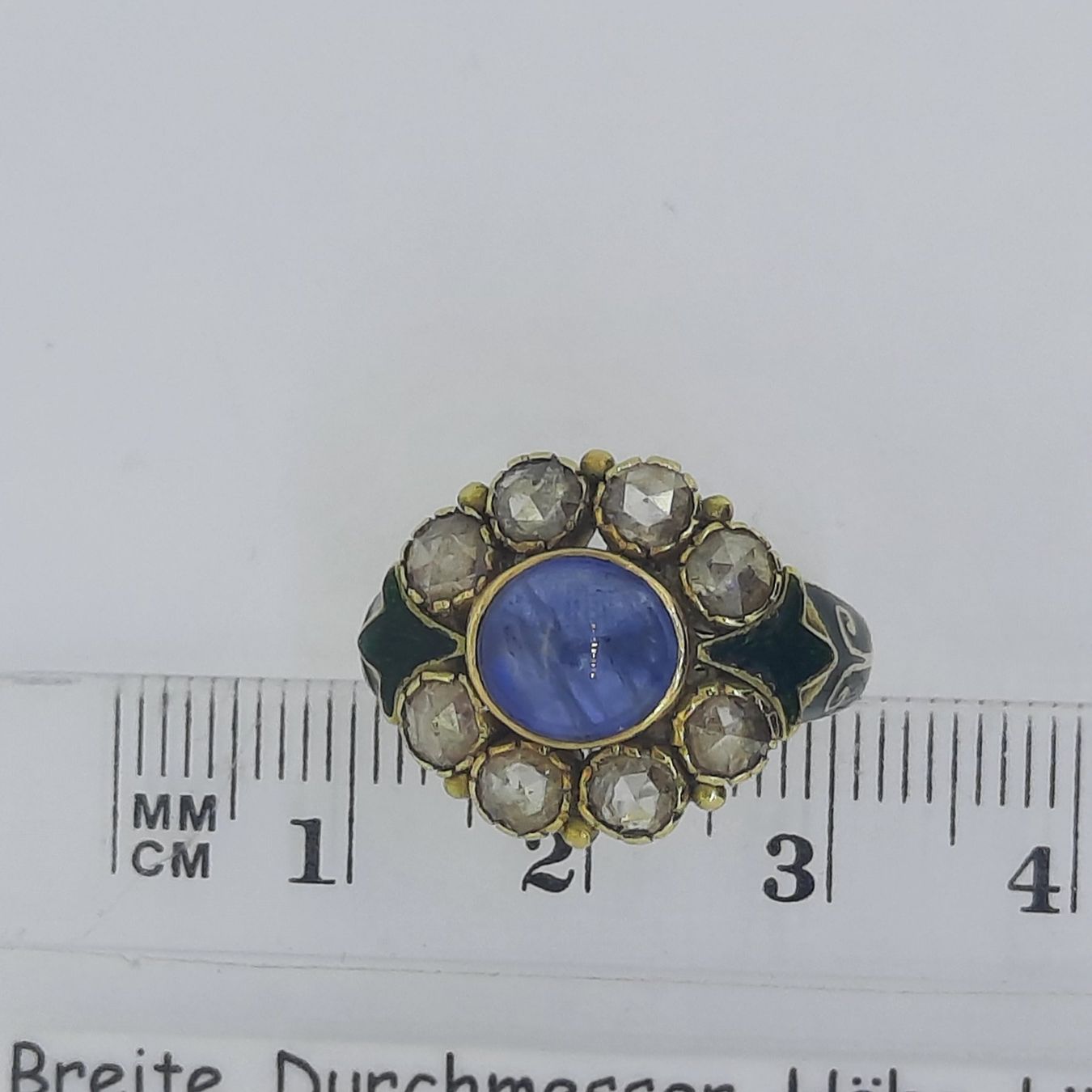 Anelli: Wunderschöner Goldring mit 8 edlen Altschliff Diamanten – Usato da Unterägeri venduto da Altgoldschmuck 9