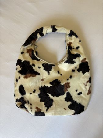 Sac à main motif vache effet fourrure shein