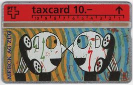 10 CHF MERCK AG ZUG - seltene Künstler Taxcard