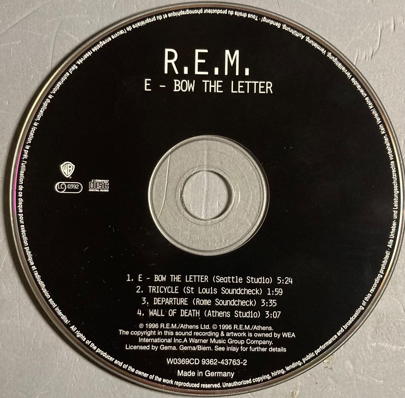 CD: R.E.M. - E - BOW THE LETTER – Usato da Poliez-Pittet venduto da Newtown-Records 1
