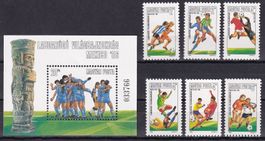 Ungarn Serie 3814A - 3819A + Block Fussball-WM Mexiko **