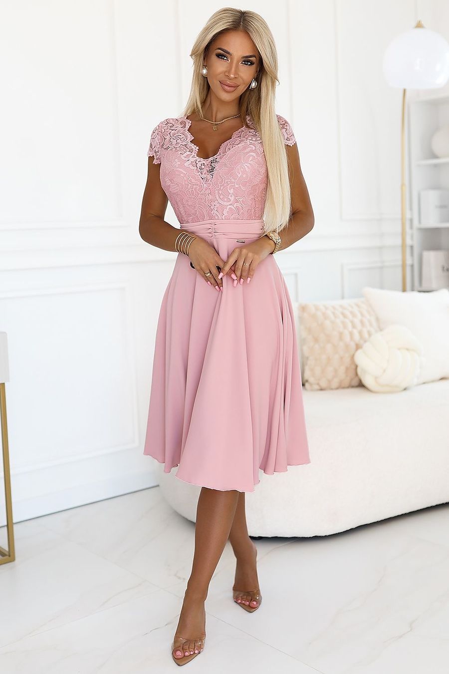Vestiti: Neu: elegantes Spitzenkleid, rosa, Grösse XL – Nuovo e nell'imballaggio originale da Romanshorn venduto da mar_q9wf 1