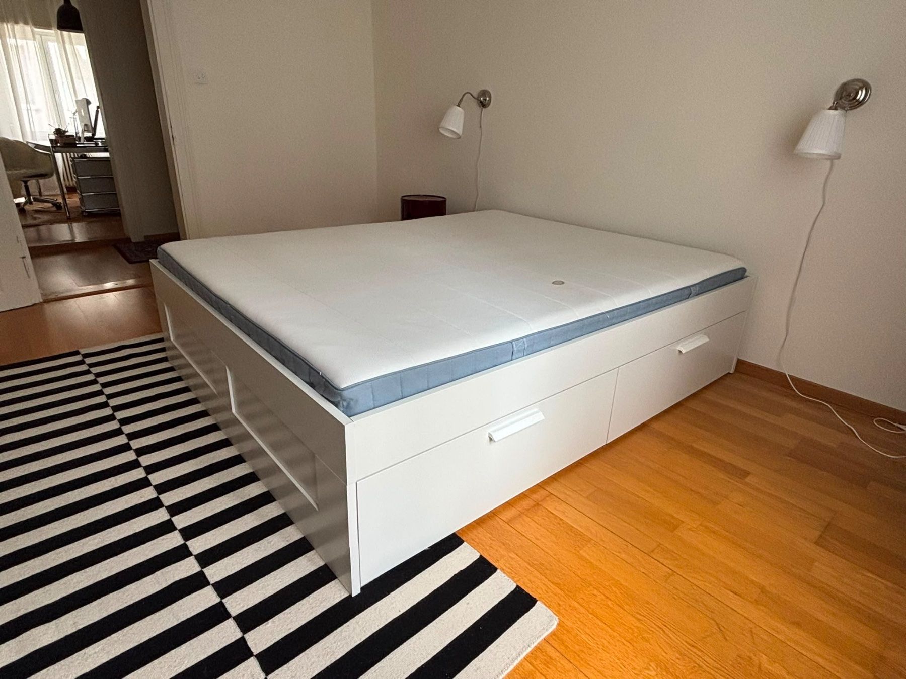 Ikea Betten: White Bed with Drawers Great Condition – Gebraucht aus St. Gallen von clairebland23 1