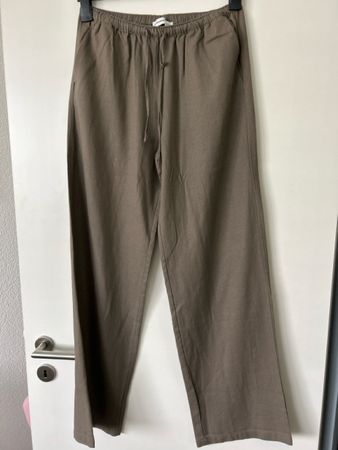 Leinenhose von Pull&Bear, Grösse S, taupe, NEU