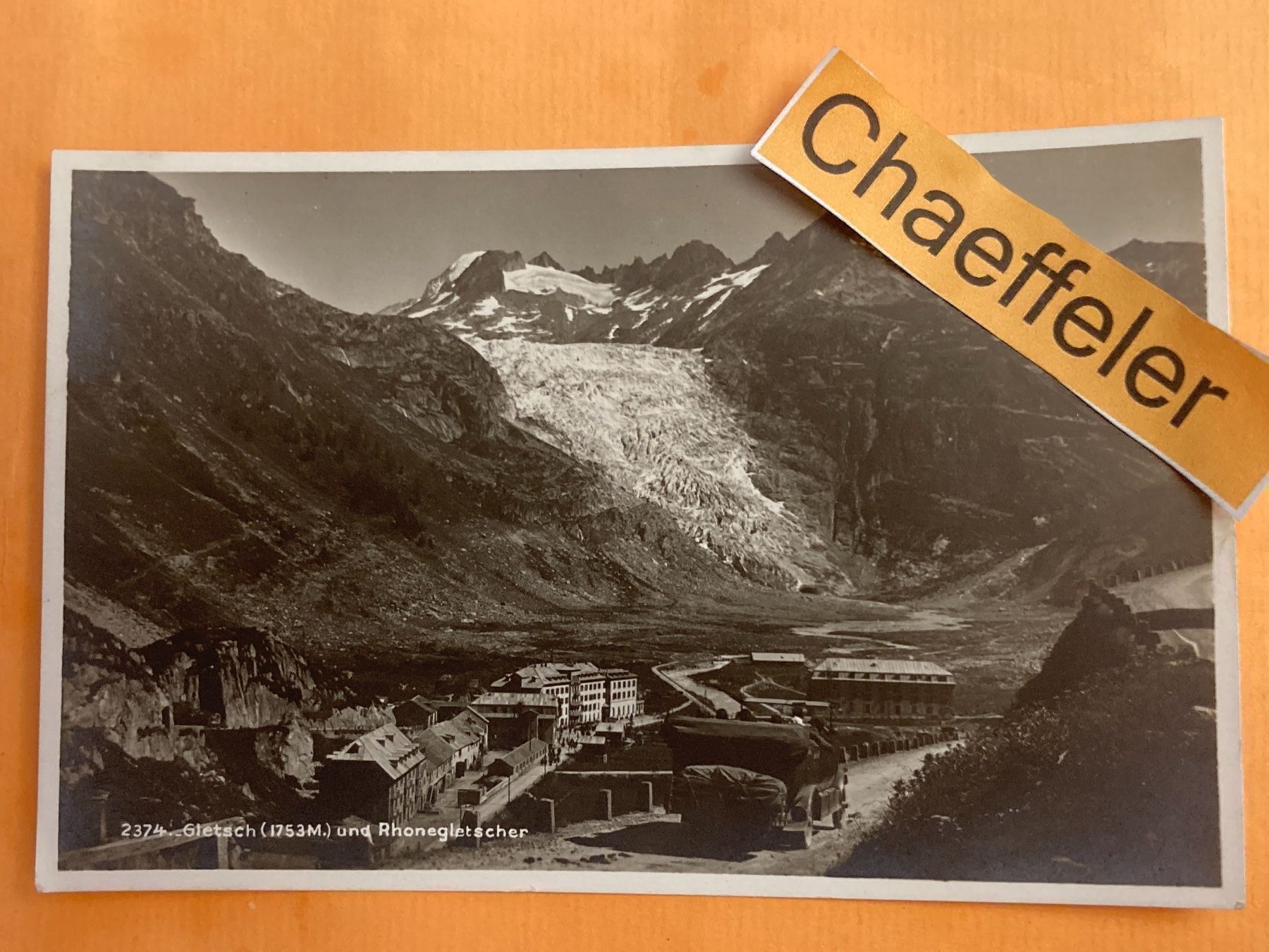 Cartoline postali: Gletsch und Rhonegletscher – Usato da Zürich venduto da Chaeffeler