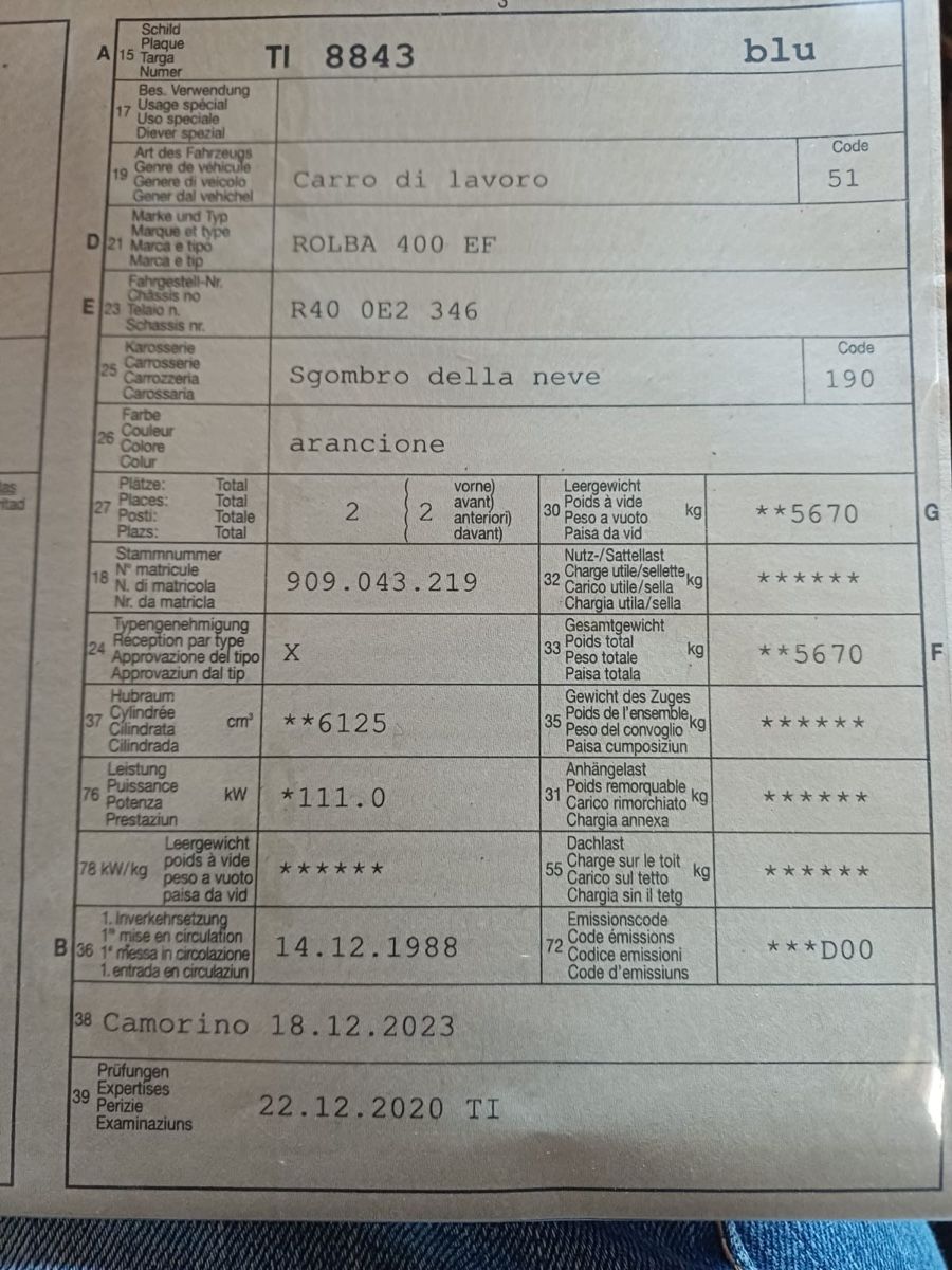Sgombero neve: Vendo Rolba 400 – Usato da Prosito venduto da jam_pwm2 4