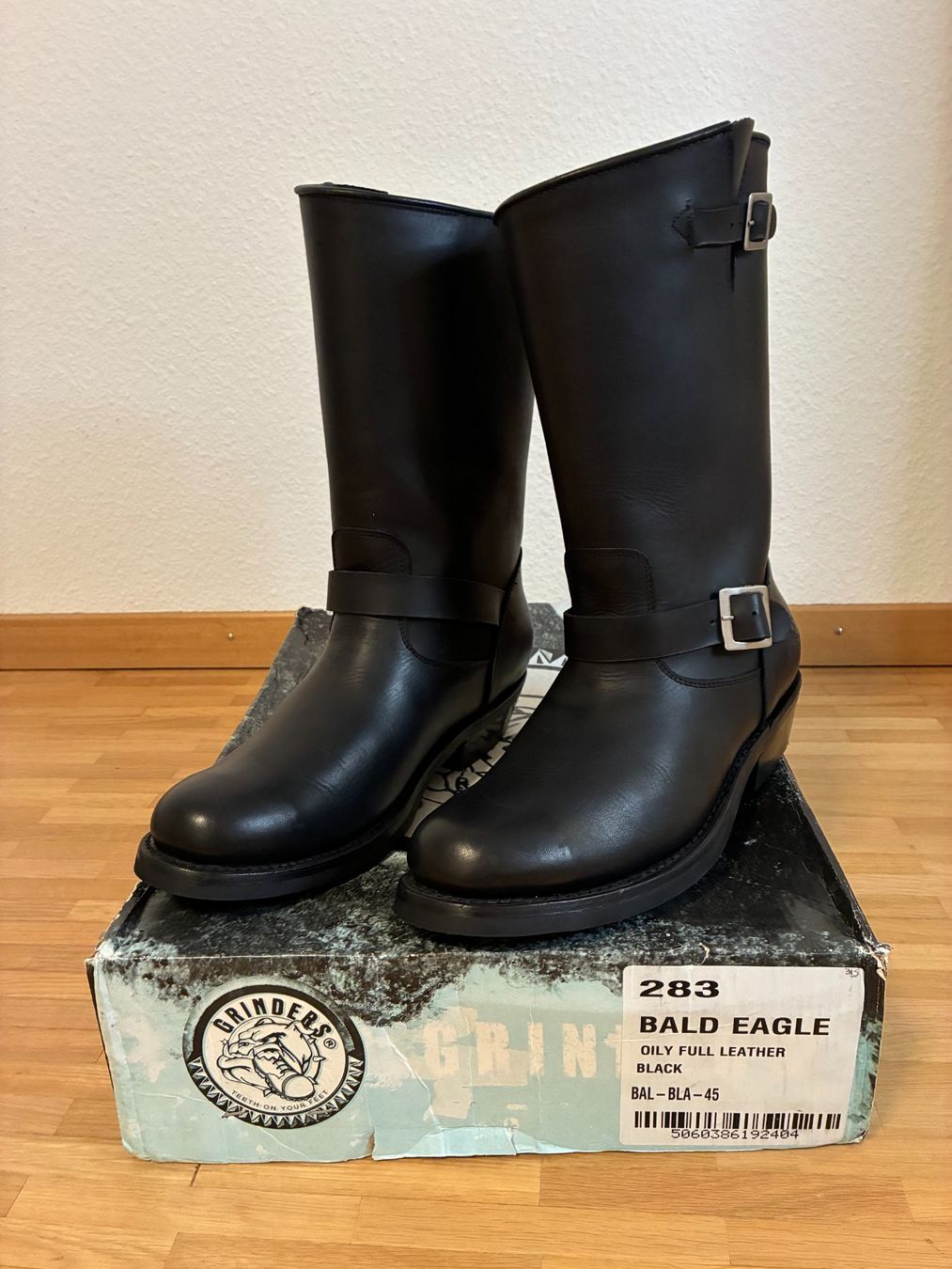 Scarpe da uomo: Grinders Bald Eagle oily full leather black EU 45 UK11 – Usato da Zug venduto da cle_xyh2 2