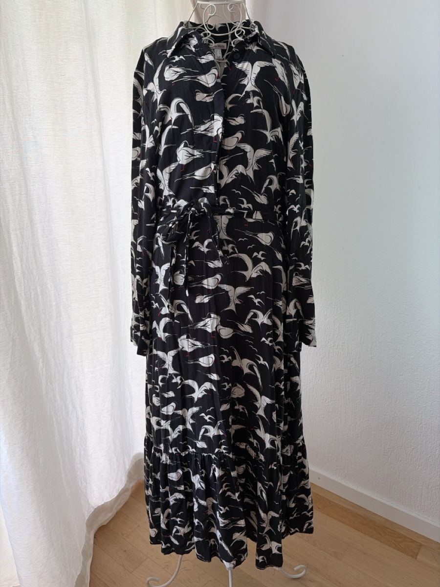 Alba Moda Vestiti: Alba Moda Maxikleid, Gr. 40, Sommerkleid mit Vogelmuster – Usato da Pratteln venduto da Mar.La.Ma