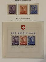 Pro Patria 1936 - Lot de 3 timbres Suisse rares - Très bon é
