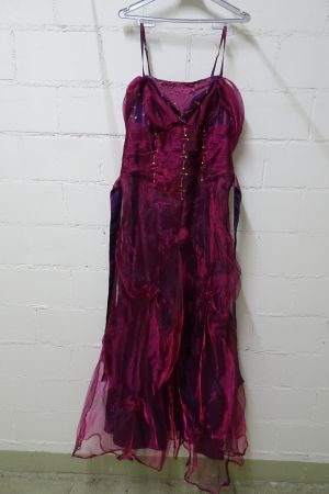 weinrotes - leicht violettes Abendkleid, Festkleid ca.Gr. 42