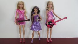 Barbie Star Band, 3 Puppen mit Gitarren & Mikrofon!
