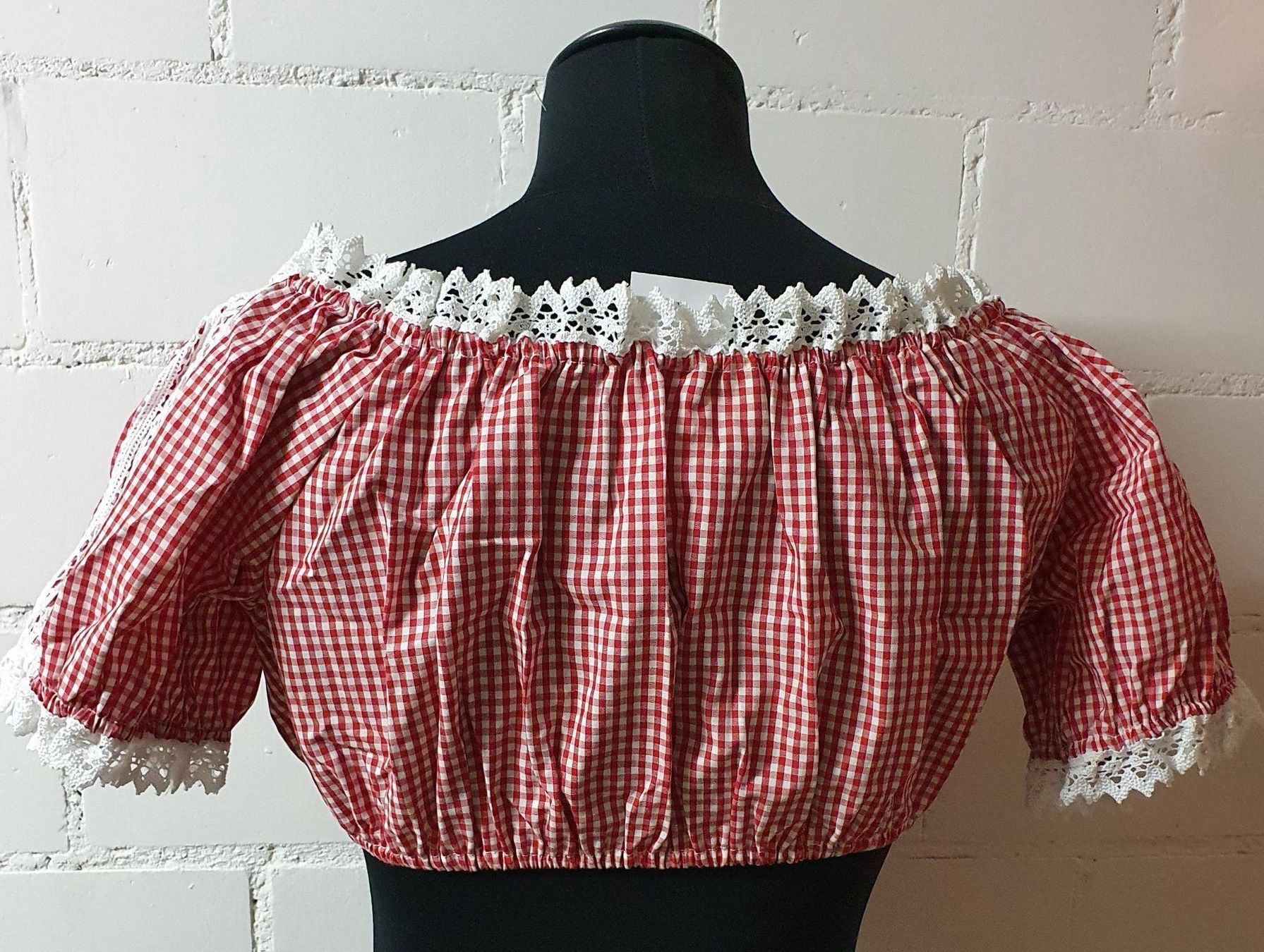 Camicette: Neu: Dirndl Bluse Gr. 42 / Eigendesign Edler Weiss / 100% BW – Nuovo (secondo la descrizione) da Muri AG venduto da Edlerweiss 2