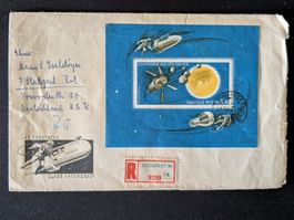 Brief R Budapest- Stuttgart 1965 Marke Weltraum Erforschung