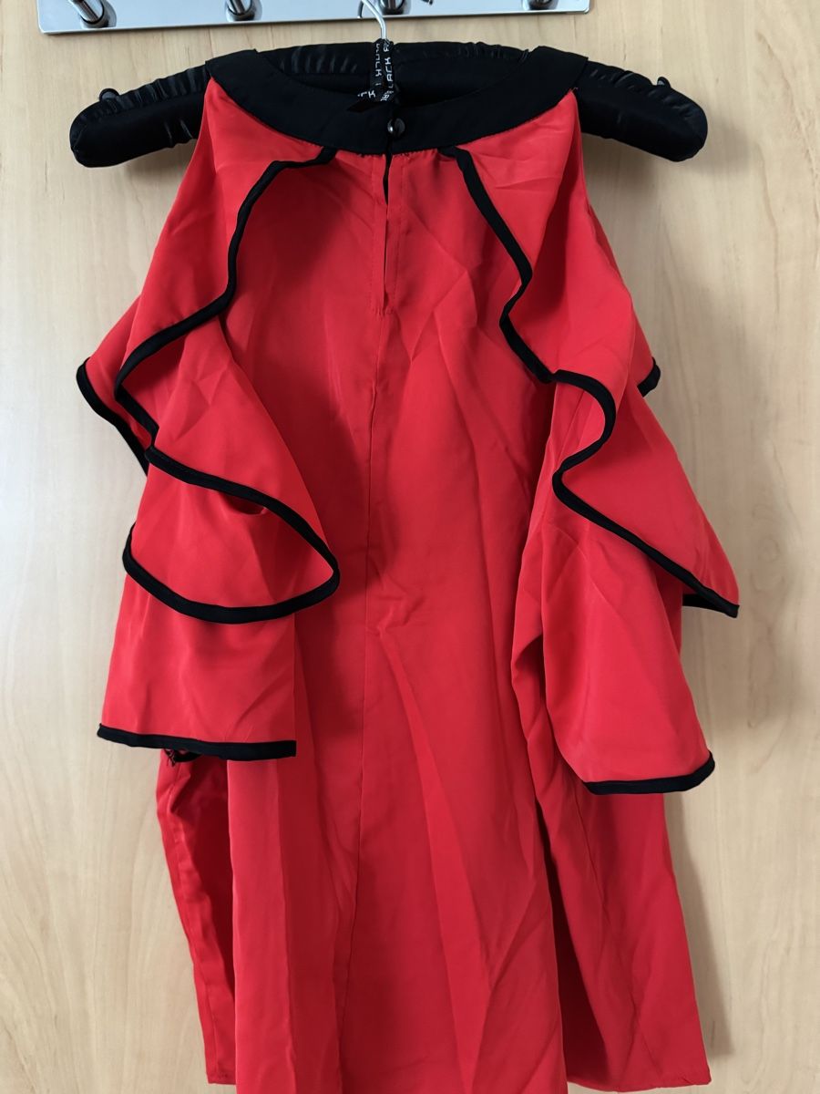 Camicette: Rote poppige Bluse mit Schulterausschnitten  – Nuovo (secondo la descrizione) da Lachen SZ venduto da artbyblondangel 4
