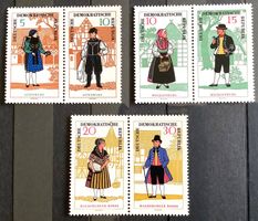 1964 - DDR / Volkstrachten II Satz ** Mi- 1214-1219