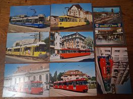 8 Postkarten Trams CH + BRD