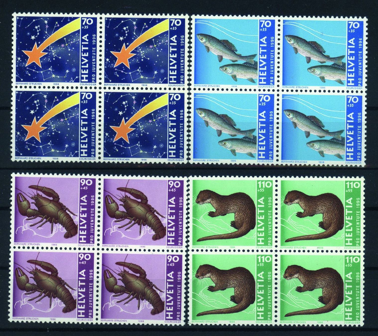 Tutti i francobolli: 1996, Pro Juventute, Viererblöcke ** – Usato da Willisau venduto da Vollstempel
