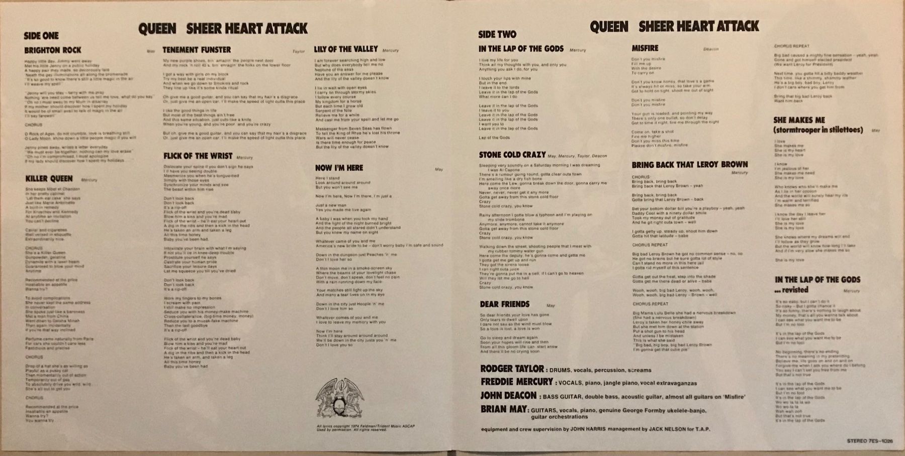 Schallplatten: QUEEN - SHEER HEART ATTACK - 33 Tours – Gebraucht aus Bussigny von  5