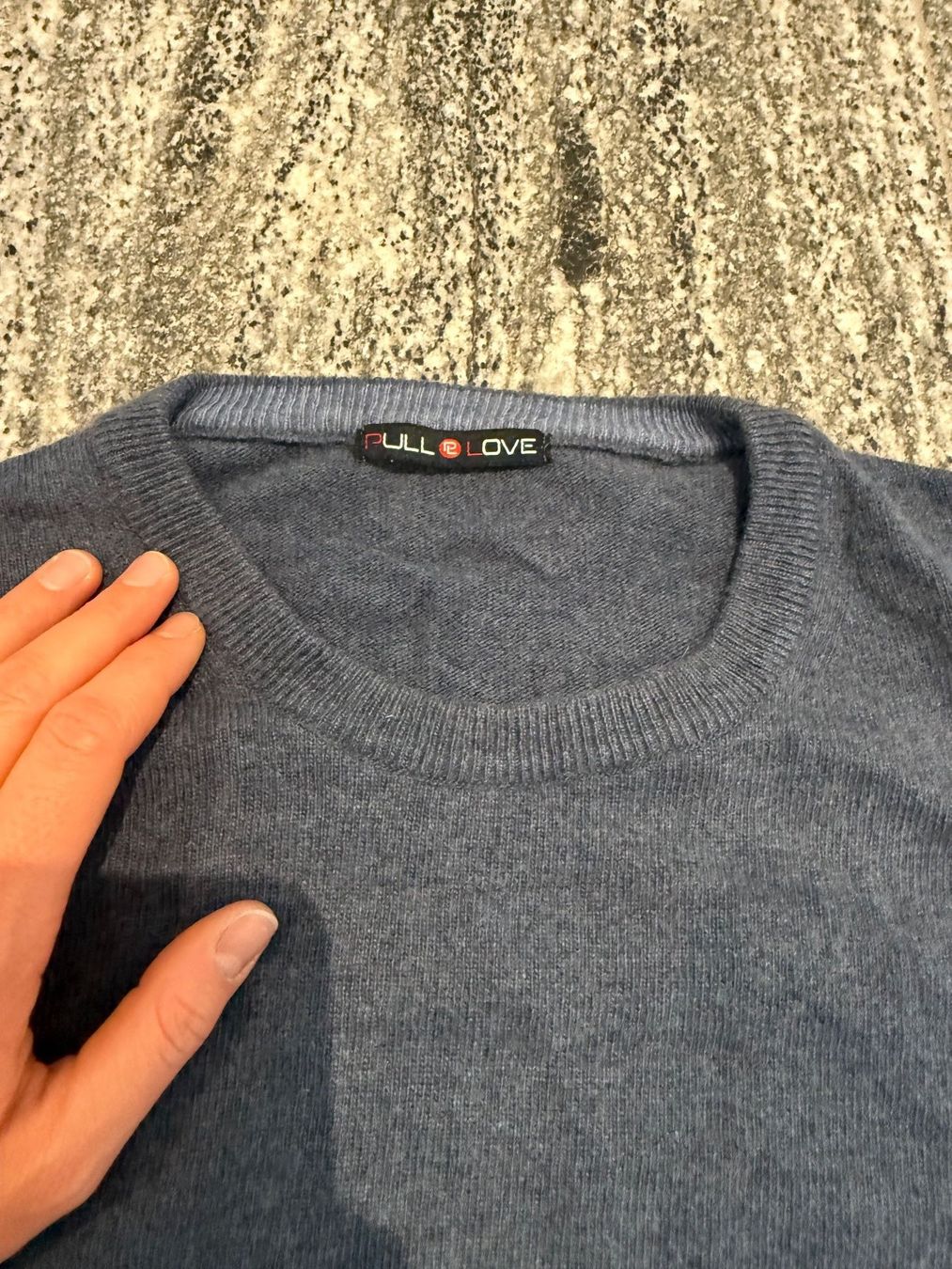 Pullover & Sweatshirts: Dark grey/blue Pull Love mens pullover – Gebraucht aus S. Vittore von via_h2nb 1