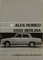 BETRIEBSANLEITUNG | ALFA 2000 BERLINA - AB 09.1973 - DE