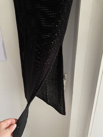Schwarzes gehäkeltes Sommerrock Gr. M