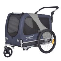 DOGGYHUT Hundeanhänger+Jogger LARGE blau